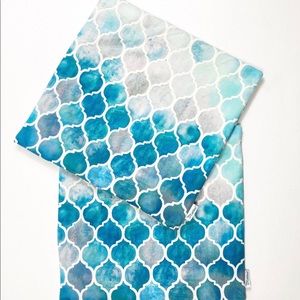 Pillow cover set blue, teal, cream, white coastal